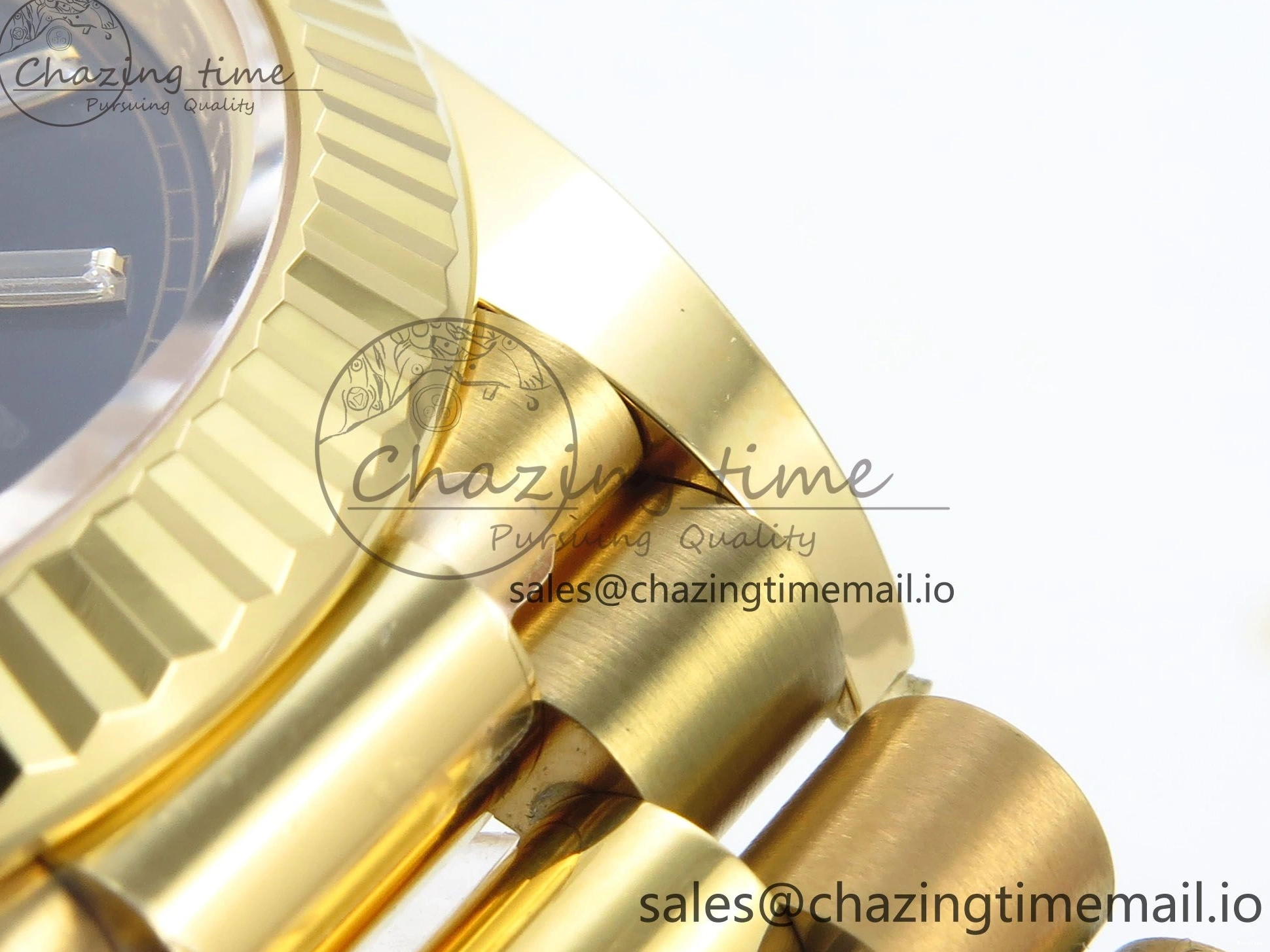 MiroTime 0320 Packable Day Date 40 YG 228238 THBF 1:1 Best Edition Black Crystal Dial on President Bracelet VR3255 V3 (Gain Weight) 378